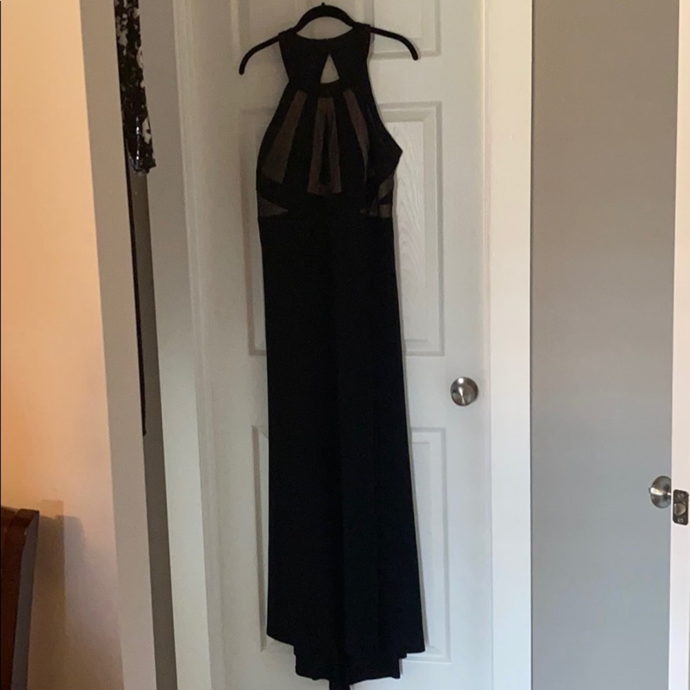 NW woman black formal dress